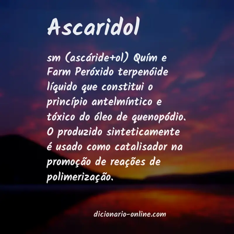 Significado de ascaridol