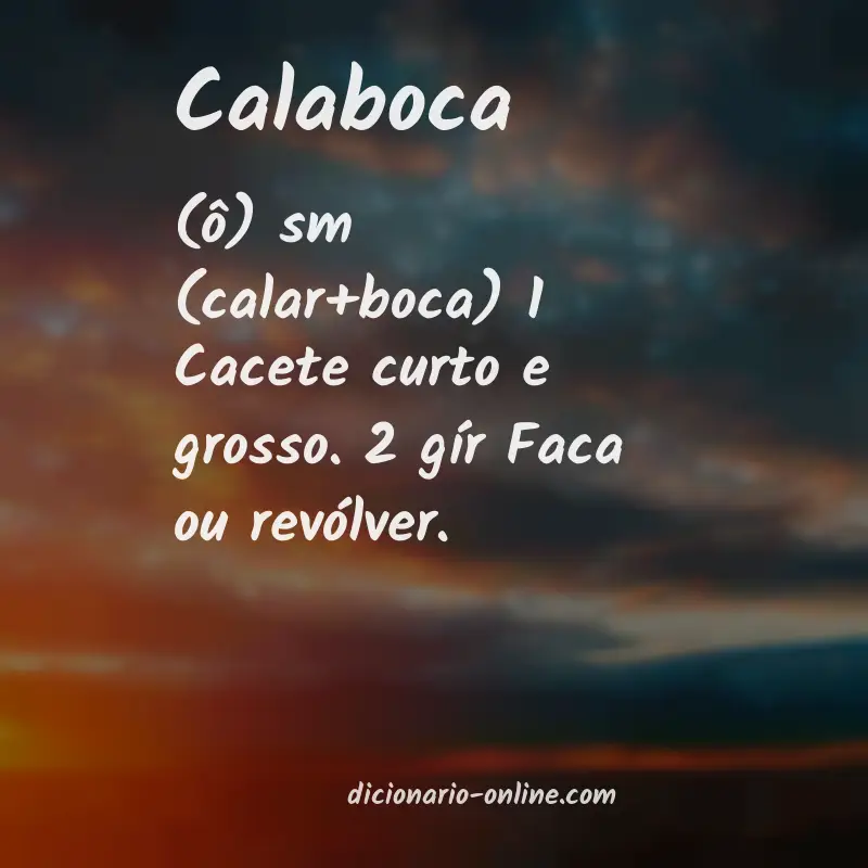 Significado de calaboca