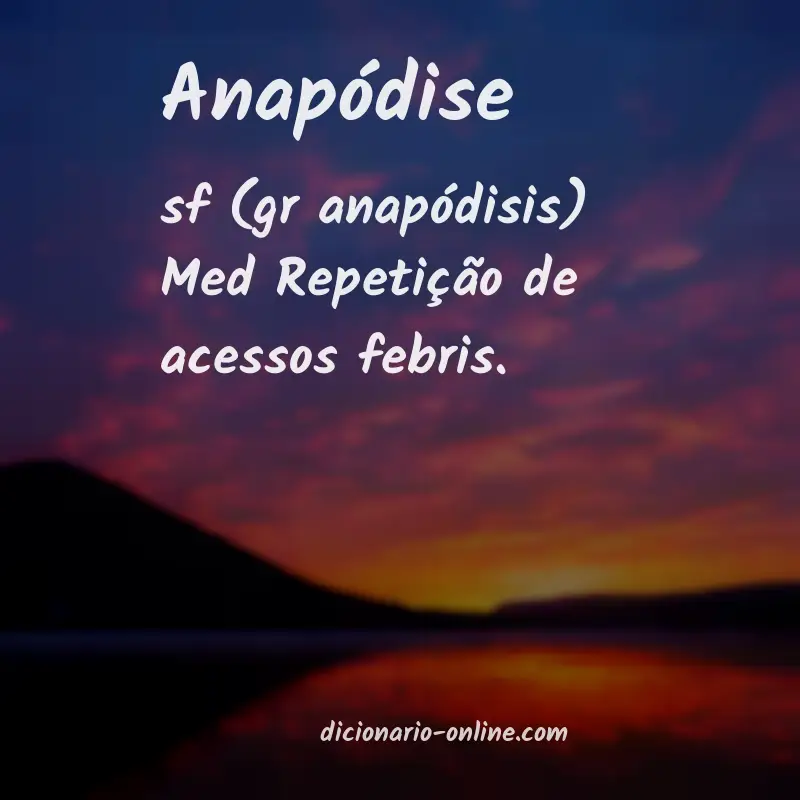 Significado de anapódise