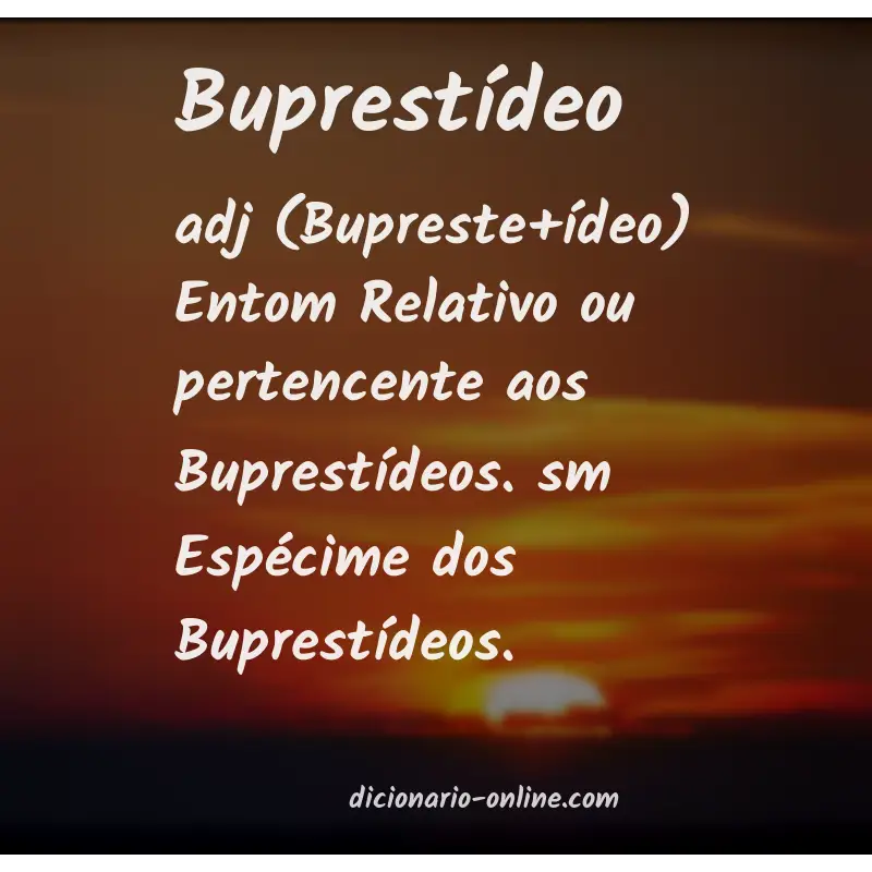 Significado de buprestídeo