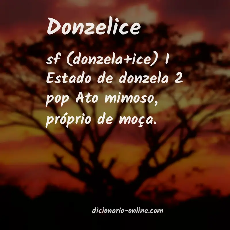 Significado de donzelice