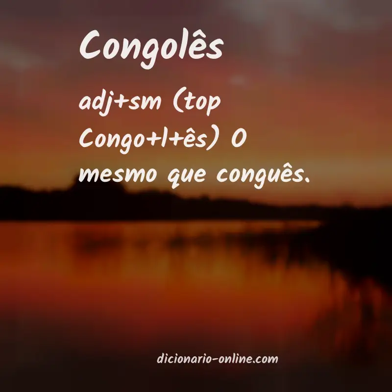 Significado de congolês