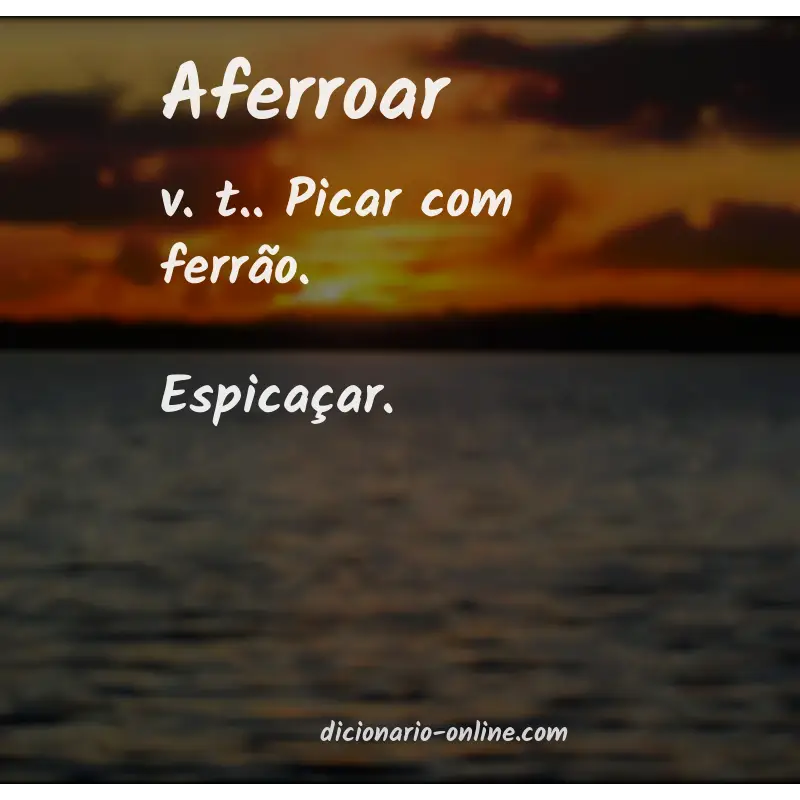 Significado de aferroar
