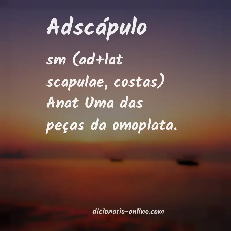 Significado de adscápulo