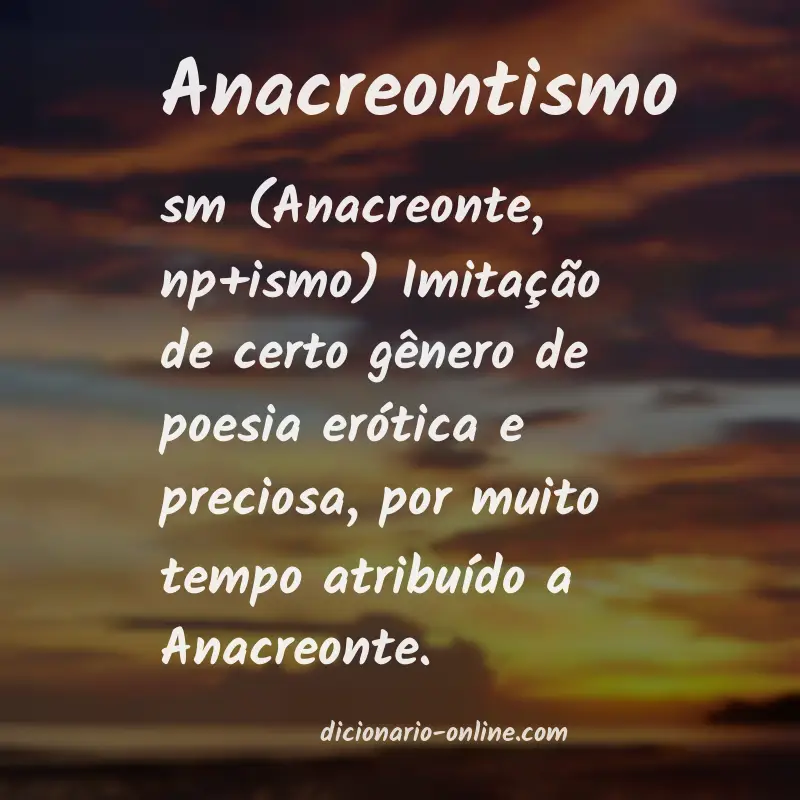 Significado de anacreontismo