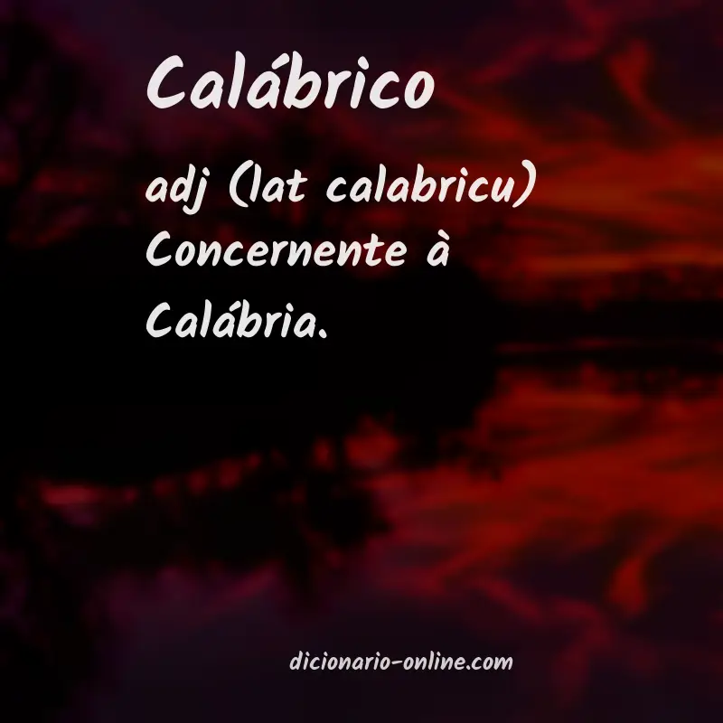 Significado de calábrico