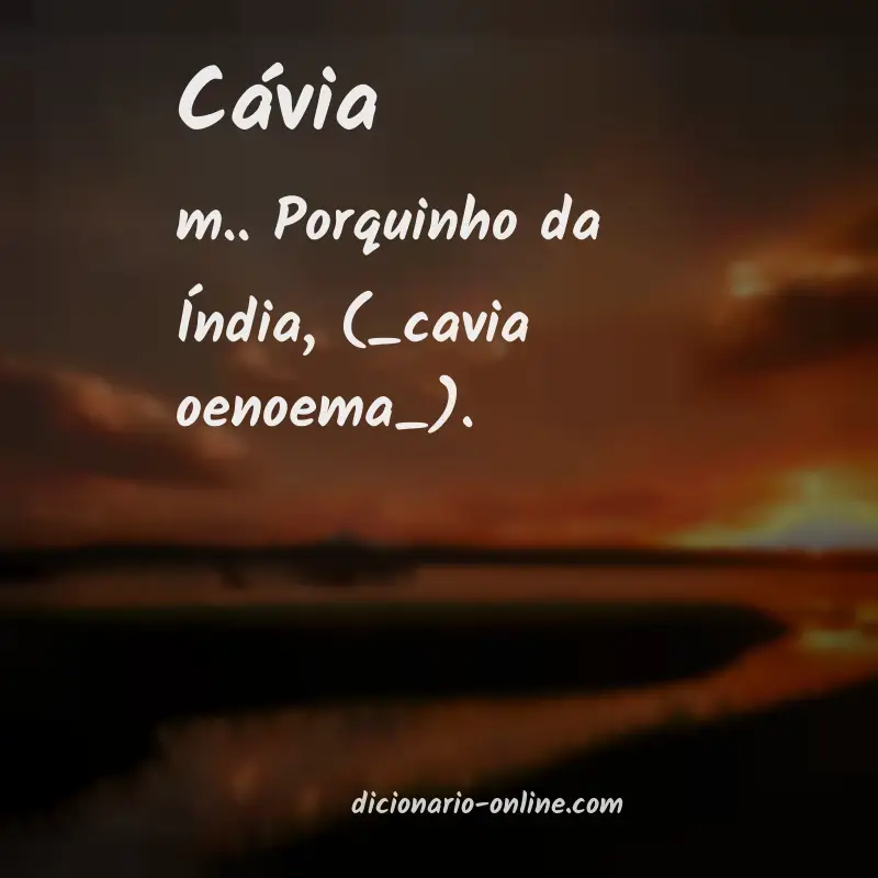 Significado de cávia