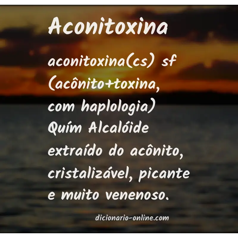 Significado de aconitoxina