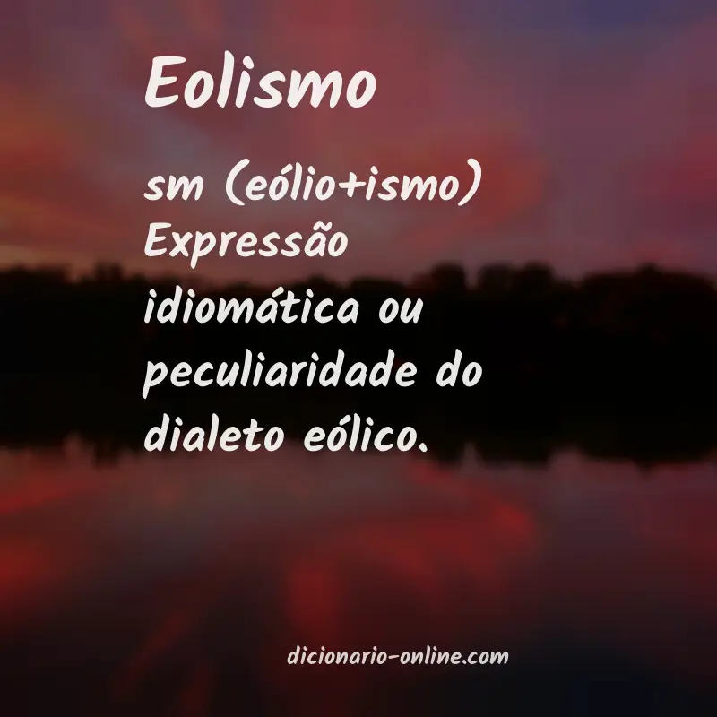 Significado de eolismo
