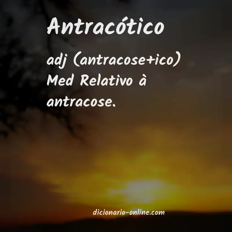 Significado de antracótico