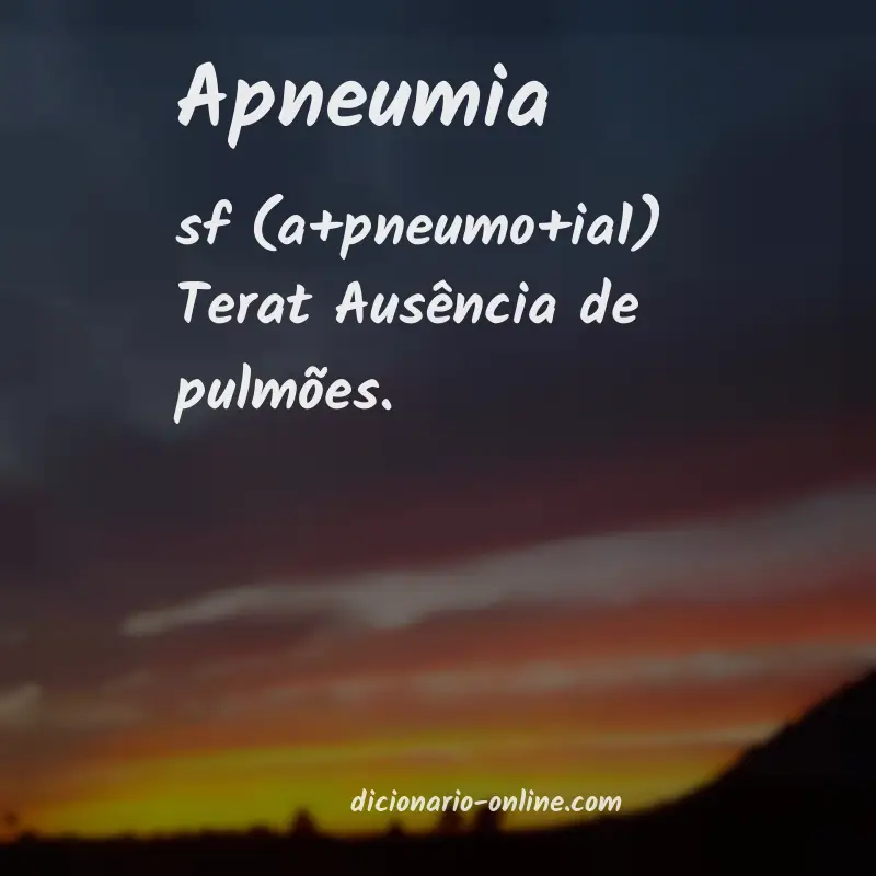 Significado de apneumia
