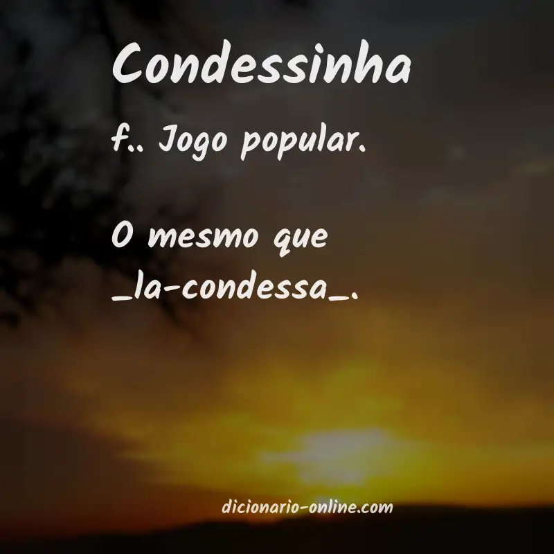 Significado de condessinha