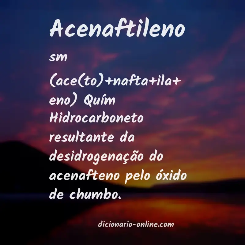 Significado de acenaftileno