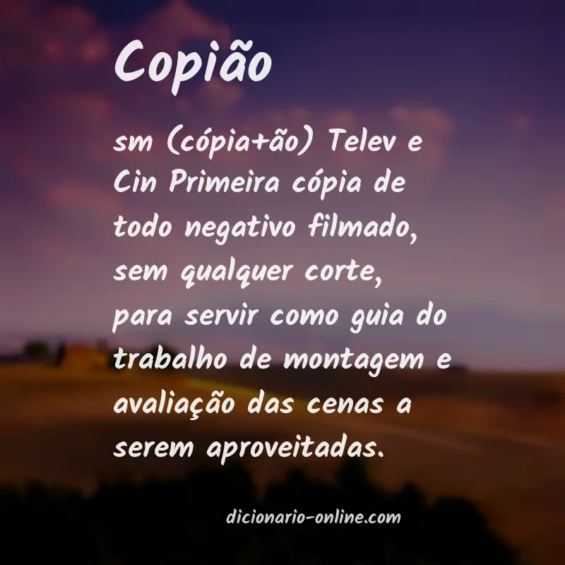Significado de copião