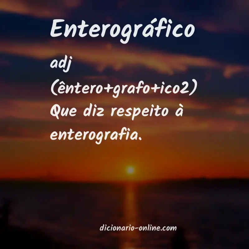 Significado de enterográfico