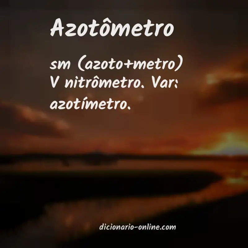 Significado de azotômetro