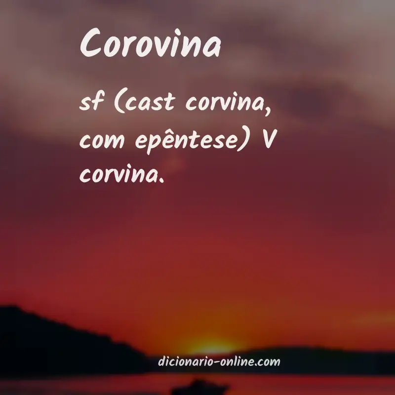 Significado de corovina