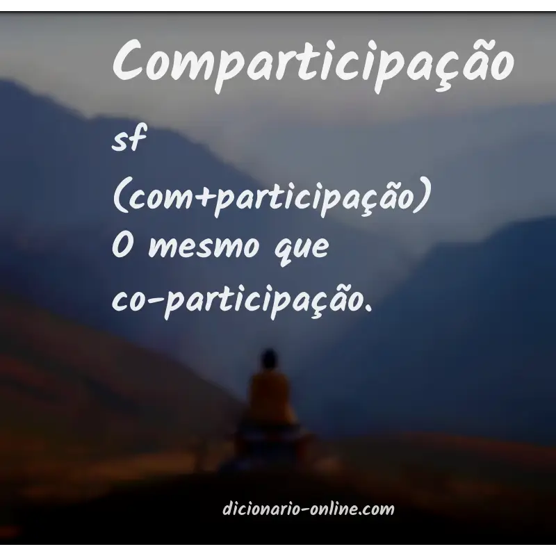 Significado de comparticipação