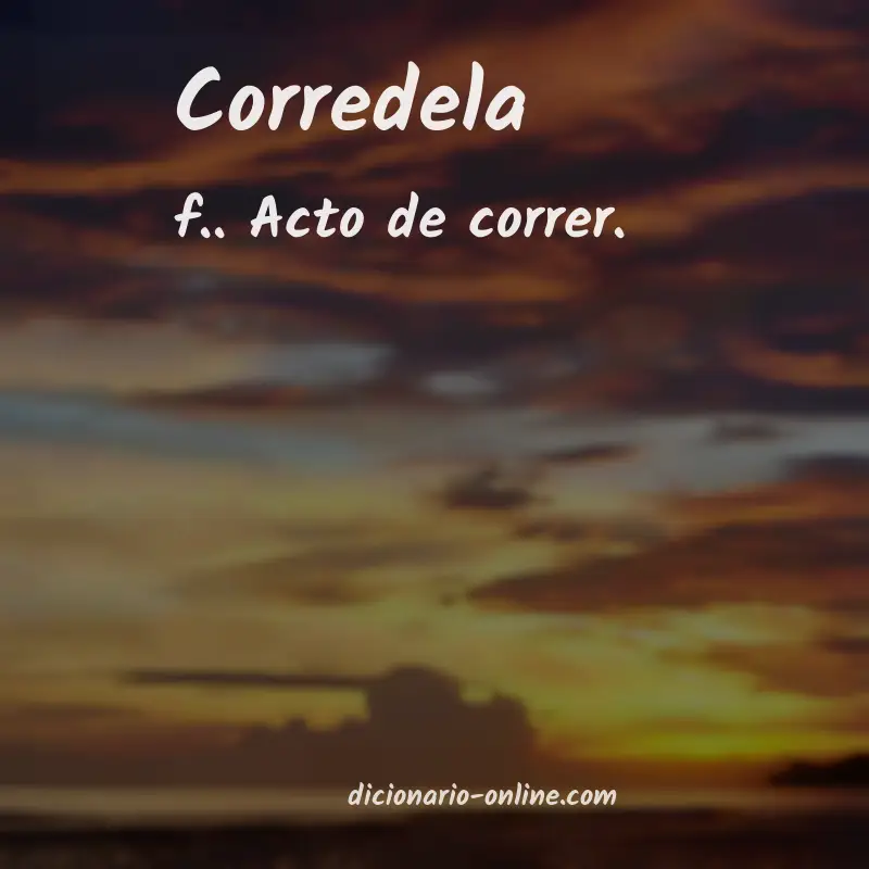 Significado de corredela