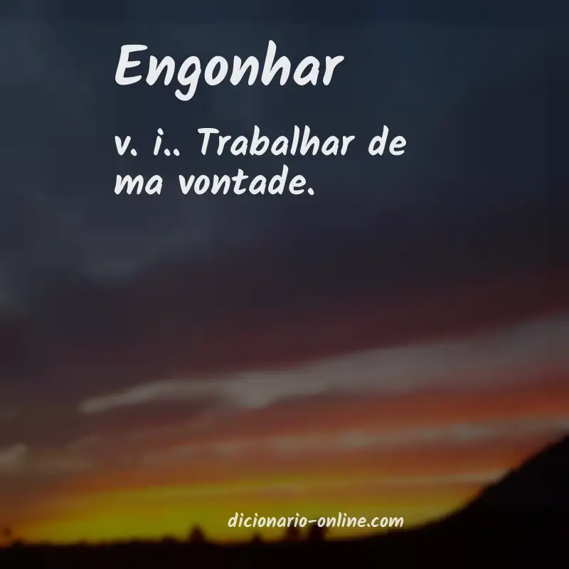 Significado de engonhar