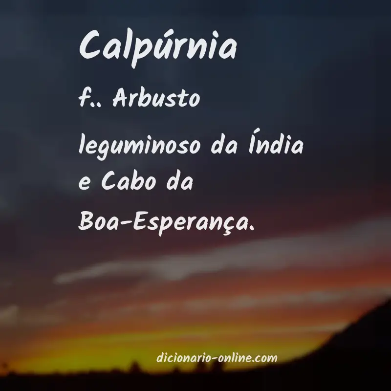 Significado de calpúrnia