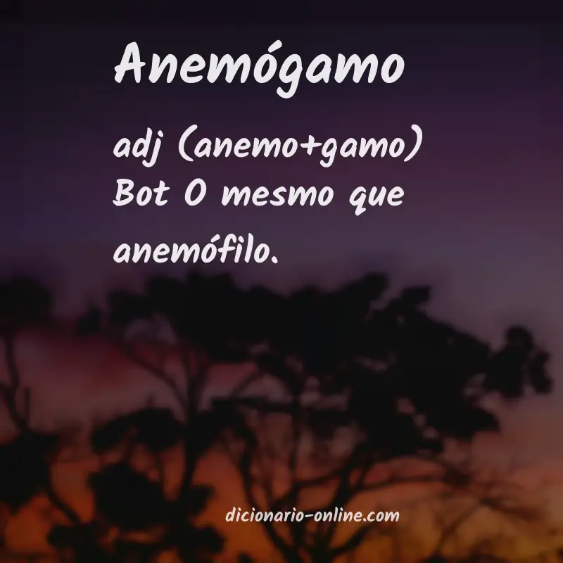 Significado de anemógamo