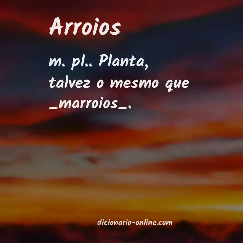 Significado de arroios