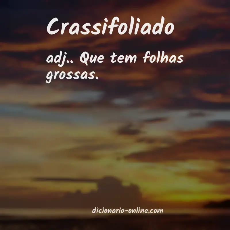 Significado de crassifoliado