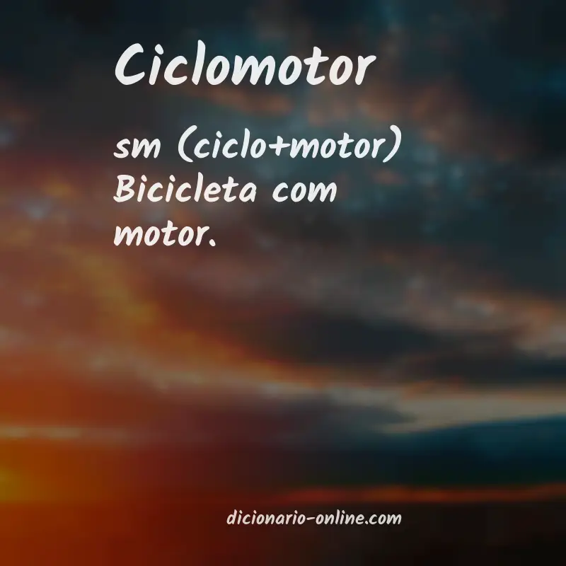 Significado de ciclomotor
