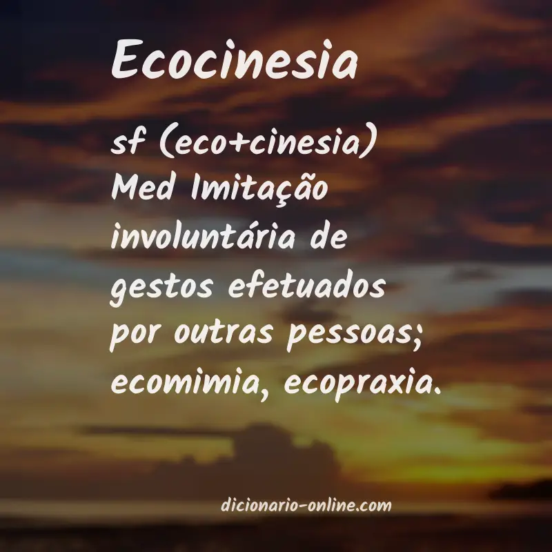 Significado de ecocinesia