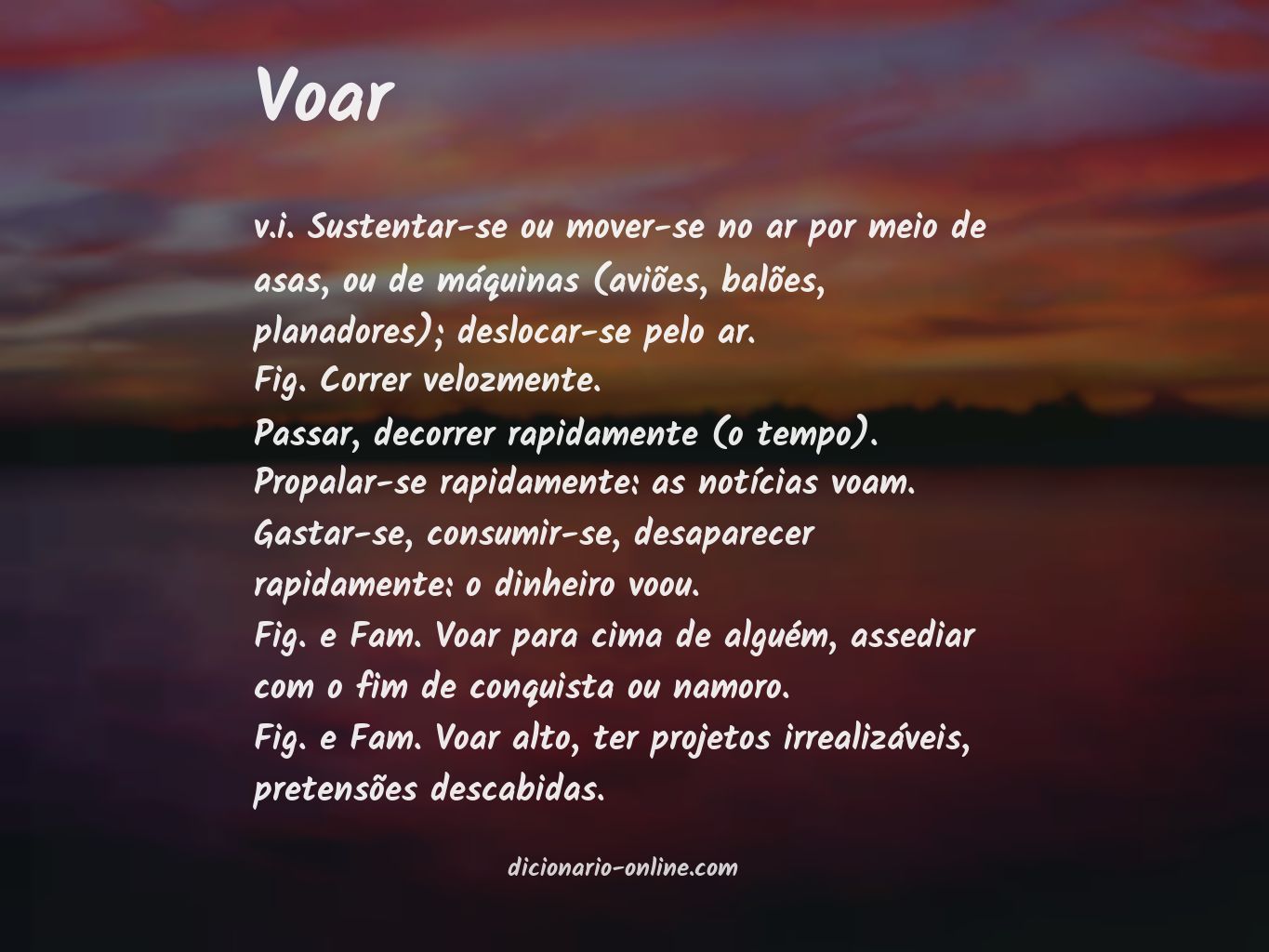 Significado de voar