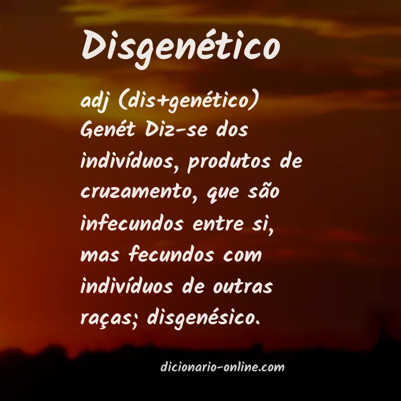 Significado de disgenético