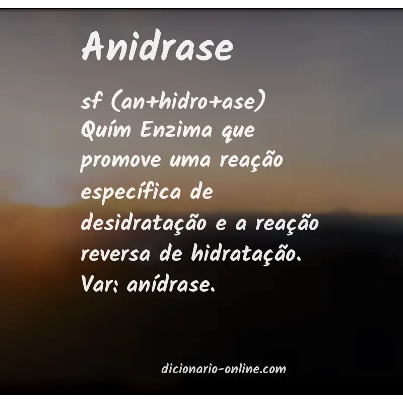 Significado de anidrase