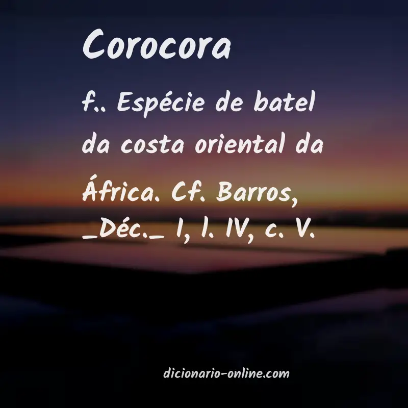 Significado de corocora