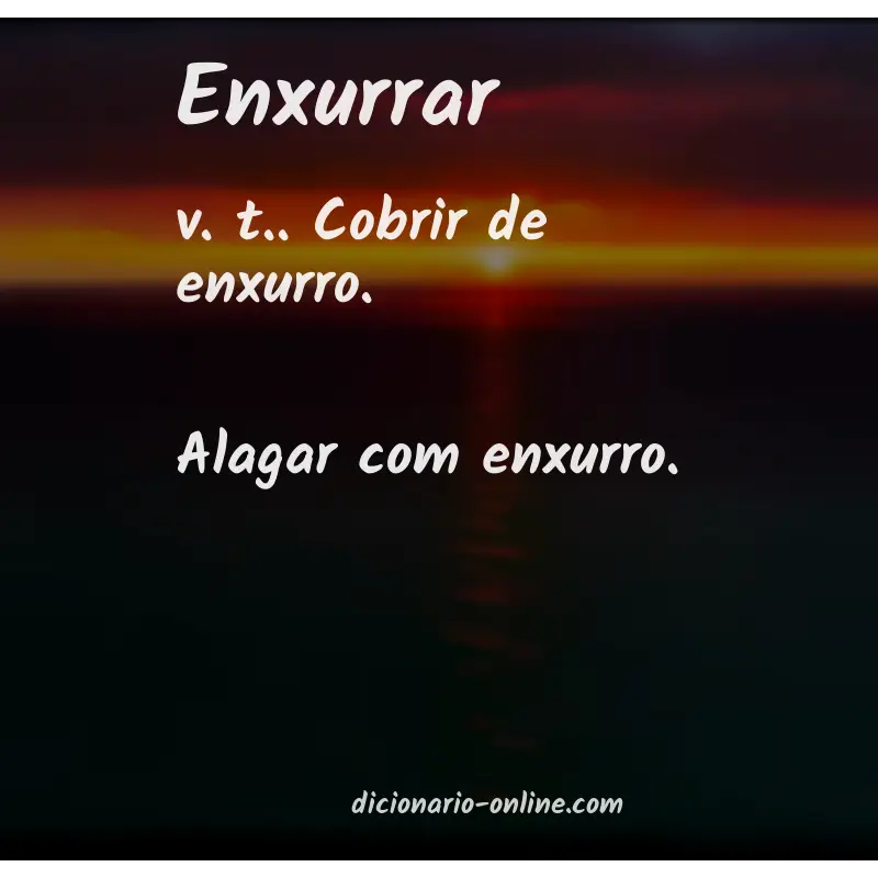 Significado de enxurrar