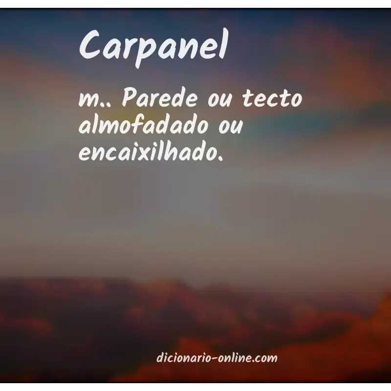 Significado de carpanel