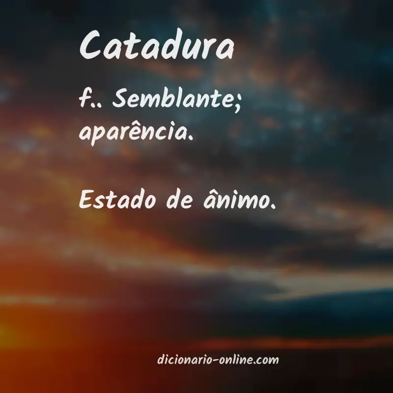Significado de catadura