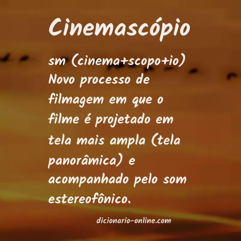 Significado de cinemascópio