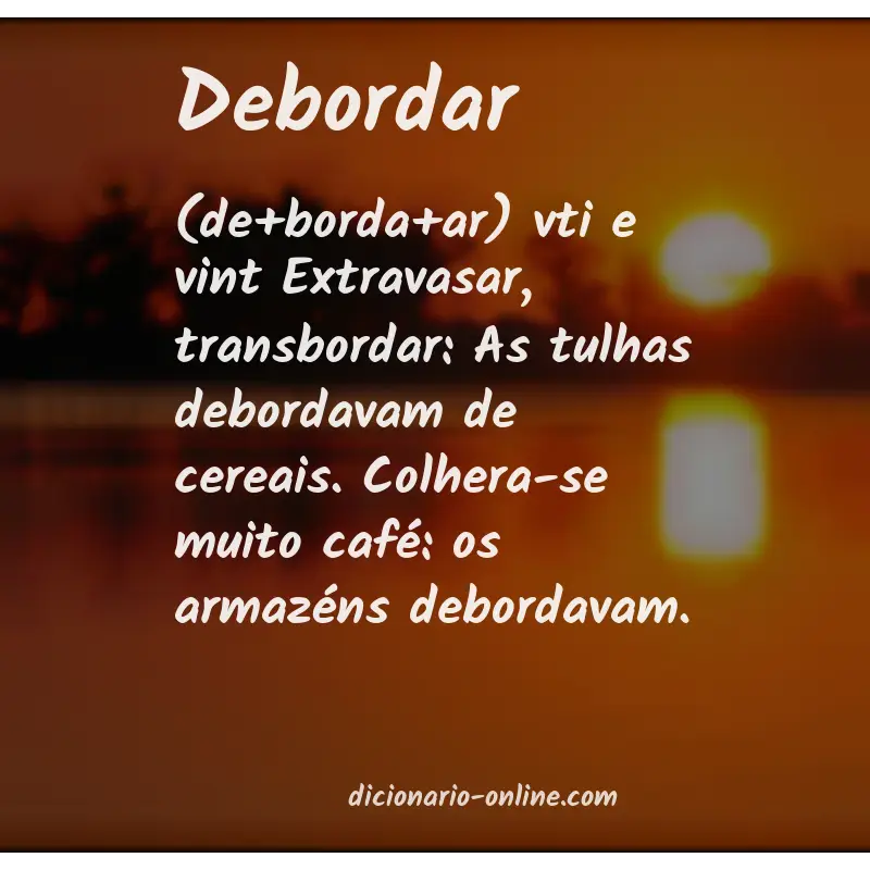 Significado de debordar