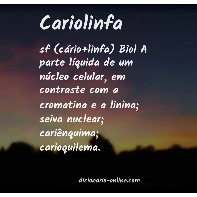 Significado de cariolinfa