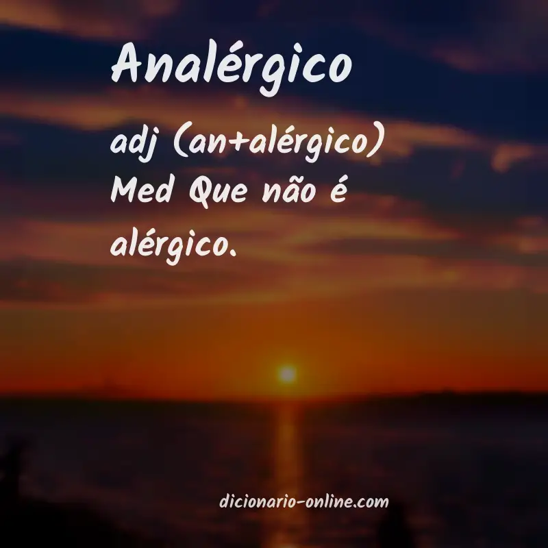 Significado de analérgico
