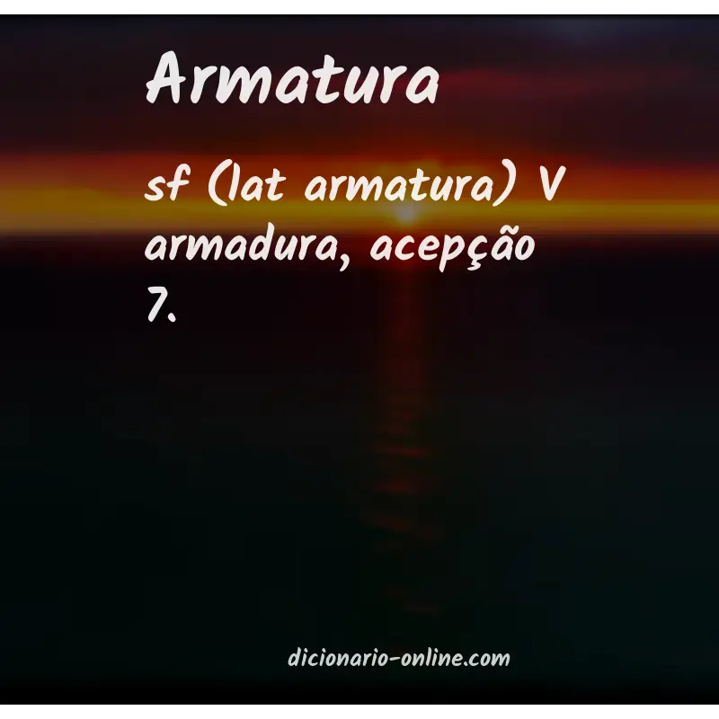 Significado de armatura