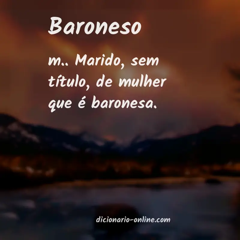 Significado de baroneso