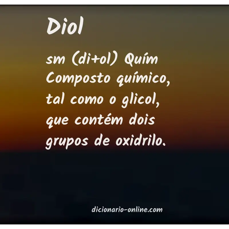 Significado de diol