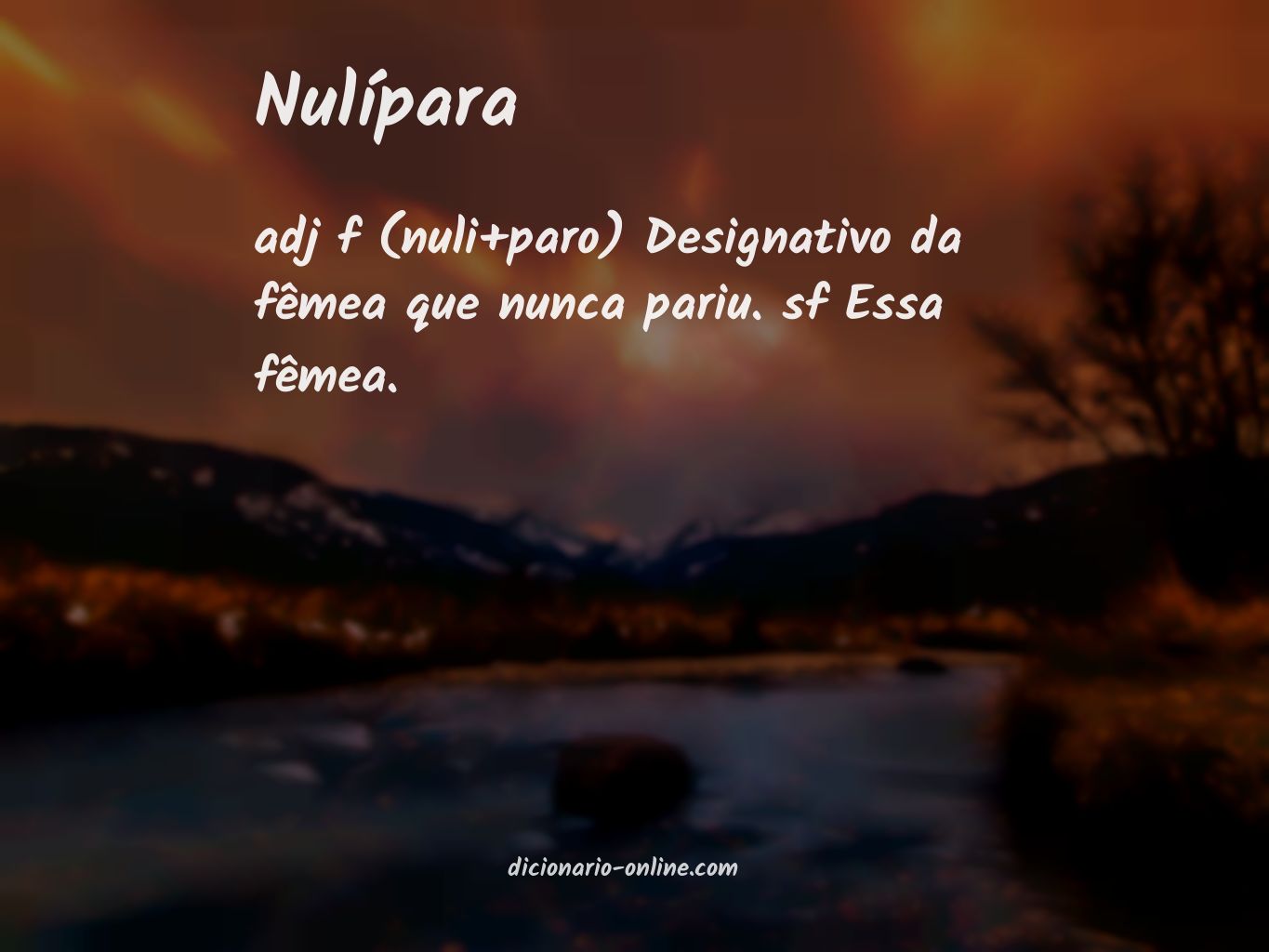 Significado de nulípara