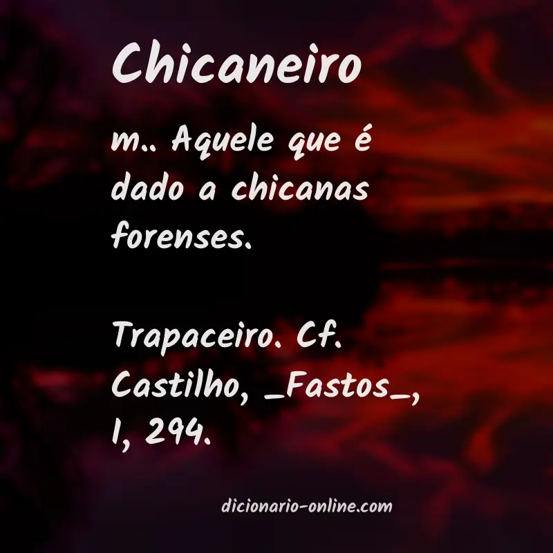 Significado de chicaneiro