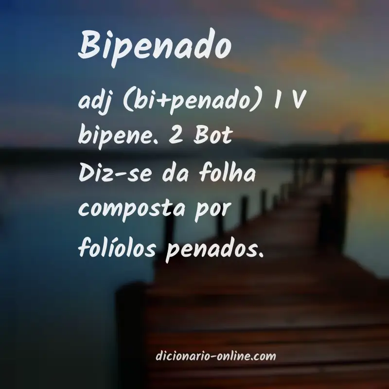 Significado de bipenado