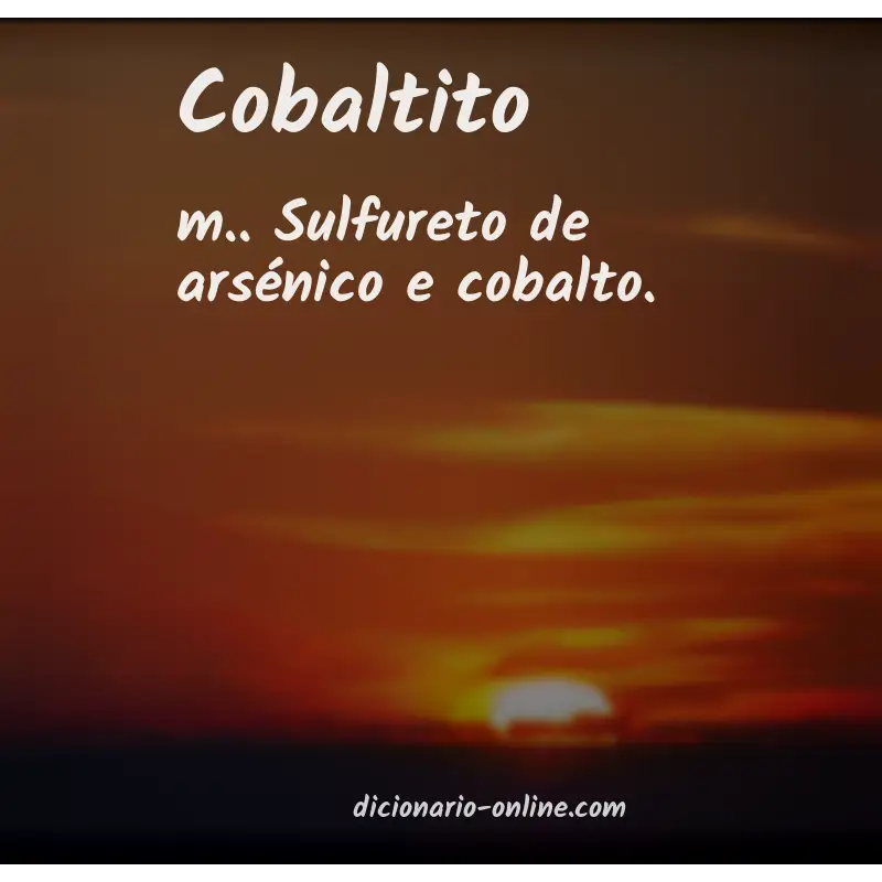 Significado de cobaltito