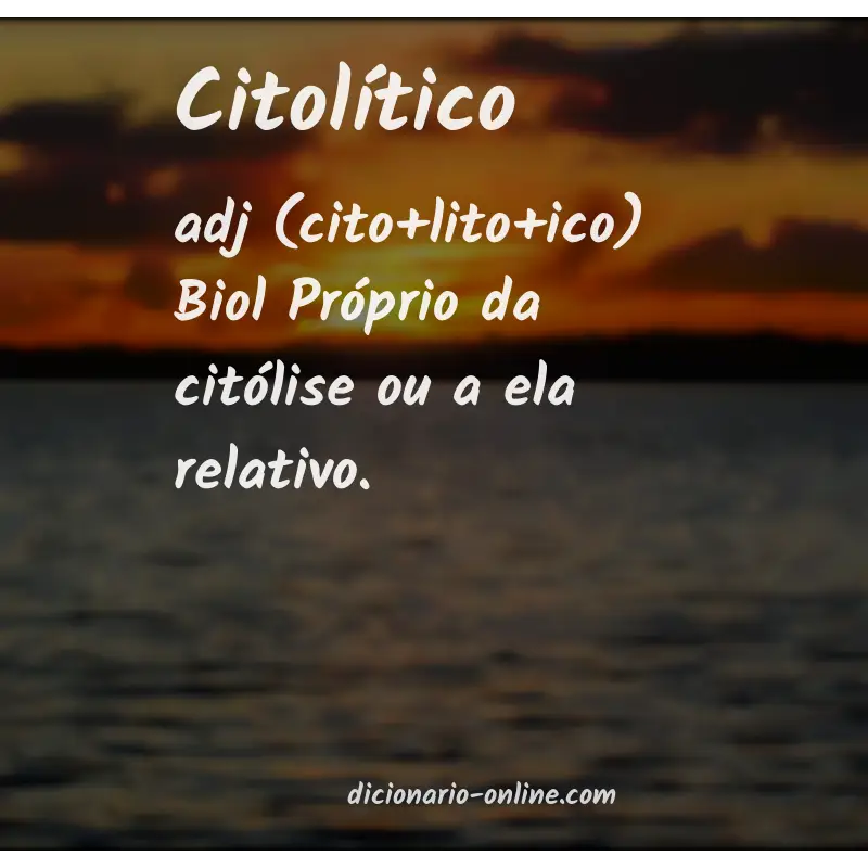 Significado de citolítico