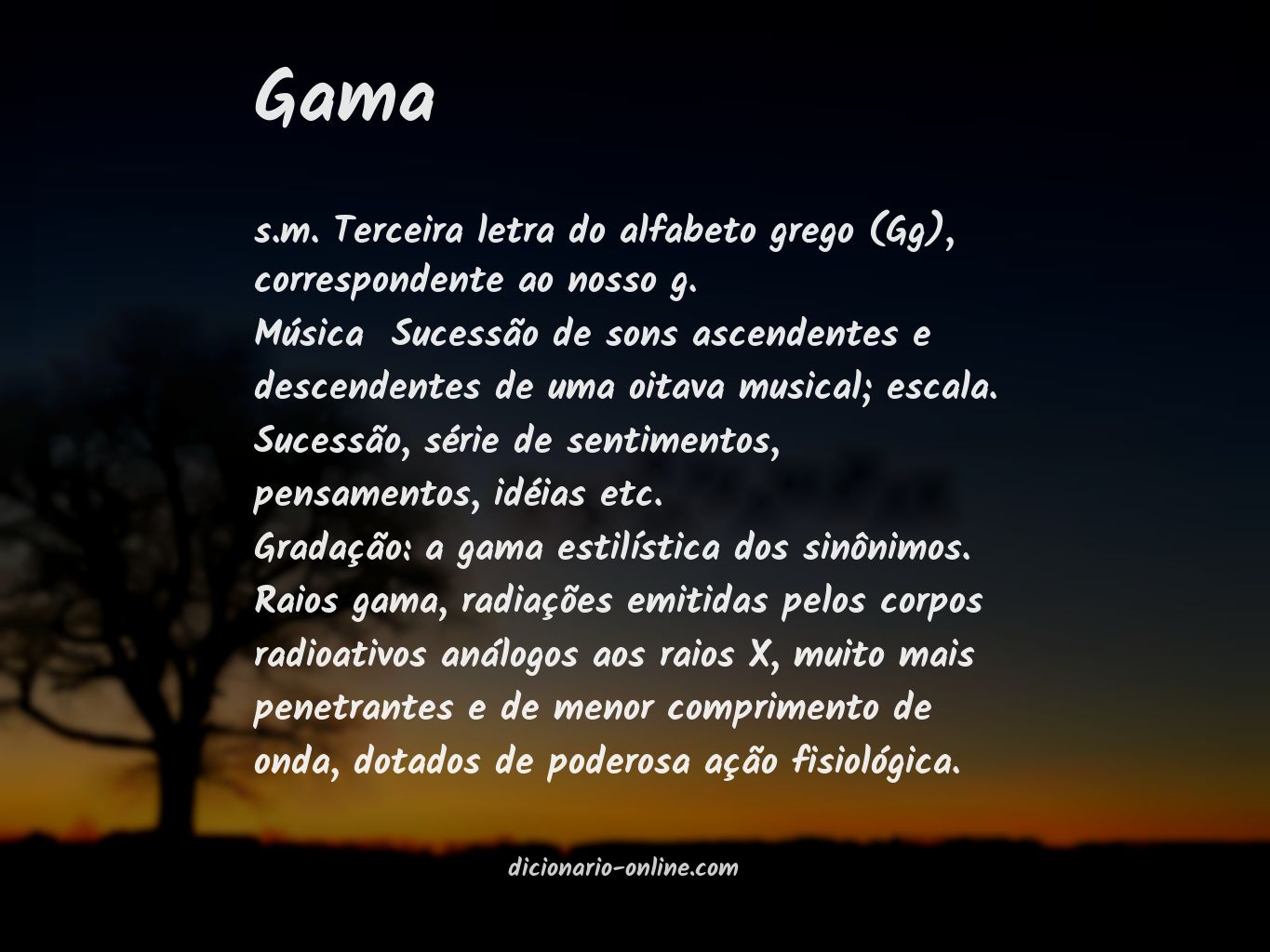 Significado de gama
